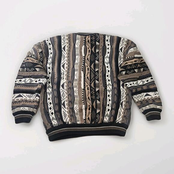 VTG 80s Cotton Traders 3D Chunky Knit Sweater XL Coogi Supreme Palace Atmos - Picture 9 of 9